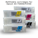 Refillable cartridges for Epson SC F2000/F2100